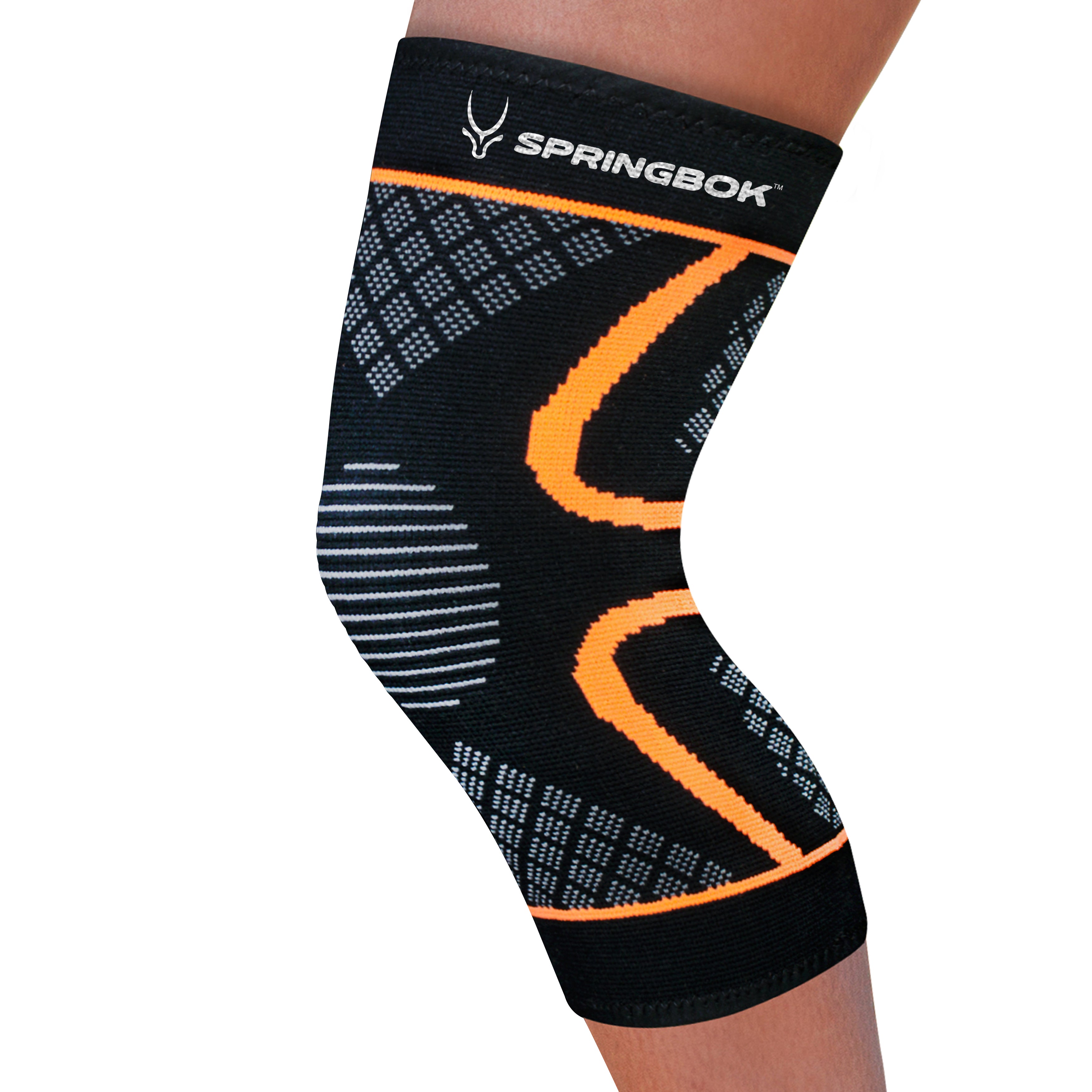 Springbok Compression Knee Sleeve Brace for Men & Women (Pair), for Knee Pain, Workout Sports Knee Braces for Meniscus Tear ACL & Arthritis, Running, Weightlifting, Workout (XX-Large)
