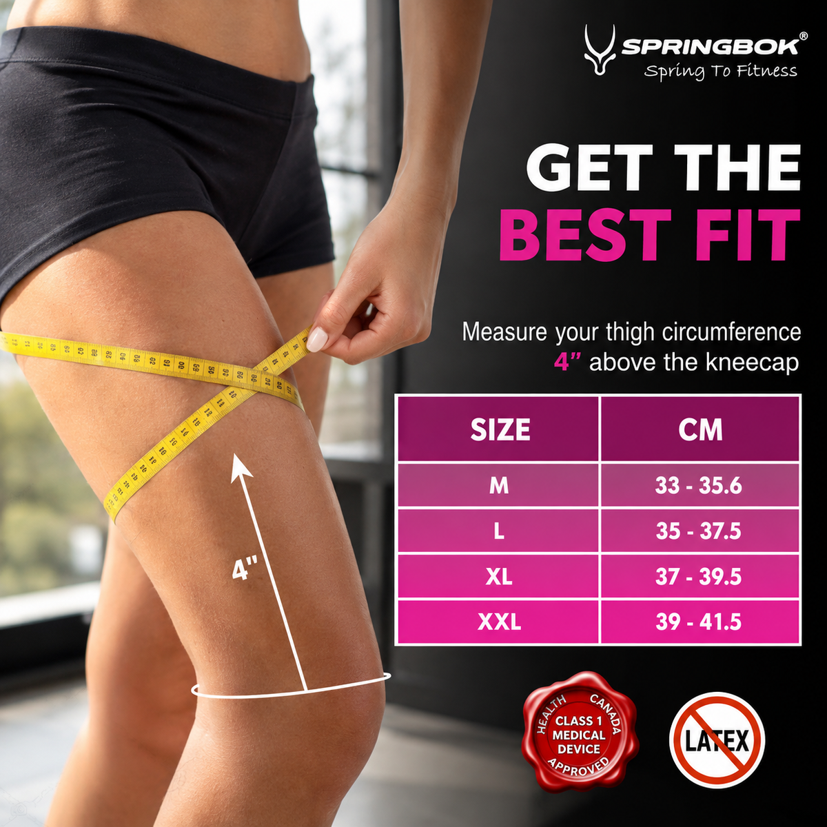 SPRINGBOK COMPRESSION KNEE SLEEVE BRACE