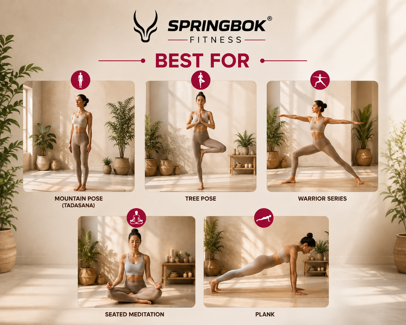 Springbok Central Flowline Cork Yoga Mat with TPE base