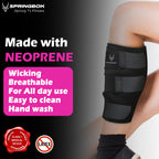 Springbok Calf Compression Sleeve (Black, Pair), Men & Women, Knee Compression Support for Running, Meniscus Tear, Arthritis, Joint Pain Relief