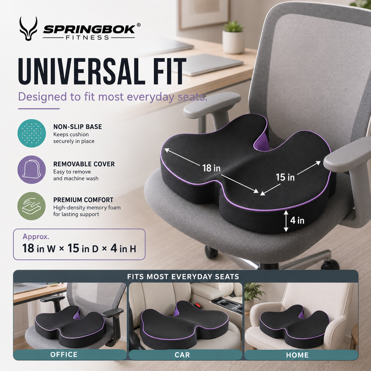 Springbok Support and lumbar Vertibra Cushion