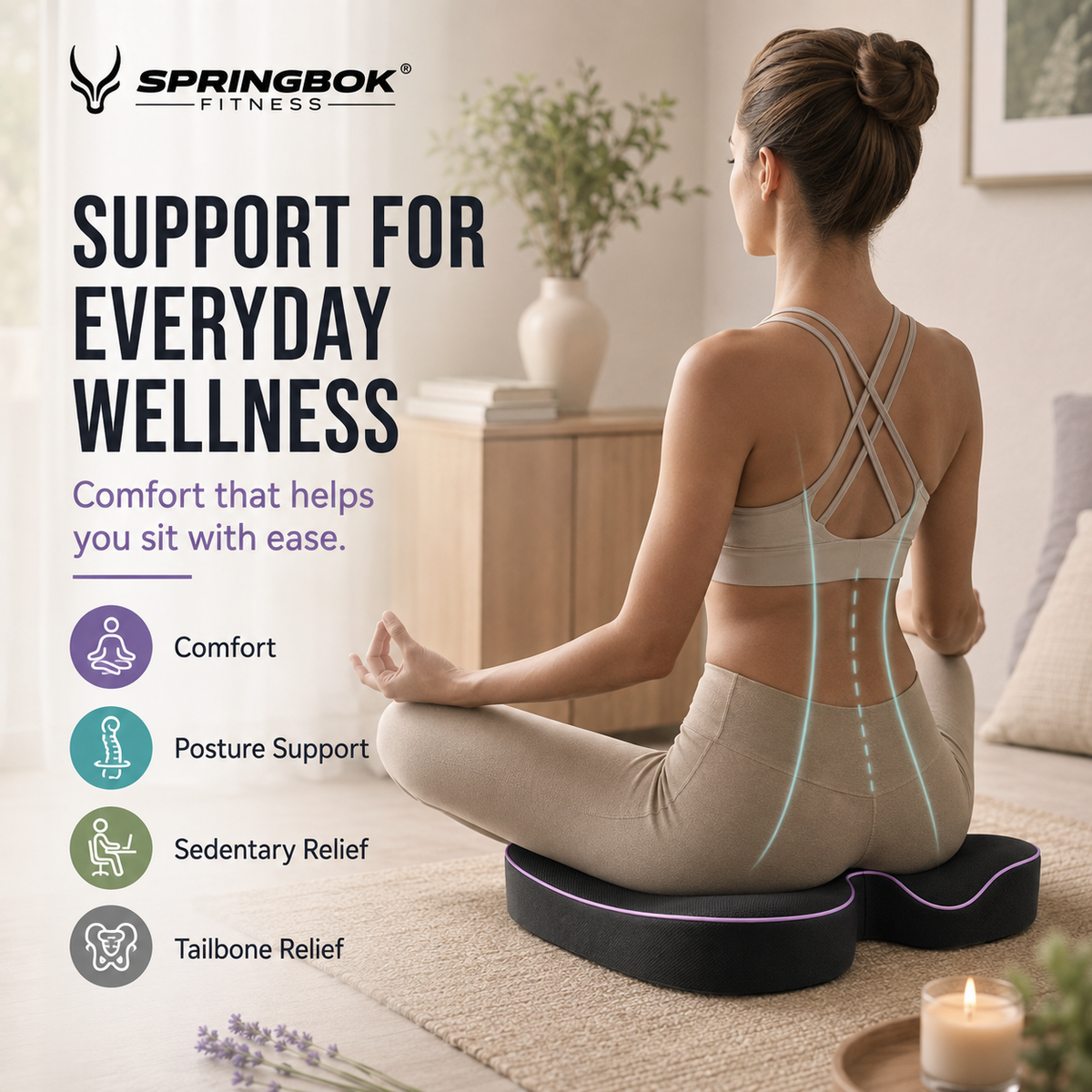 Springbok Support and lumbar Vertibra Cushion