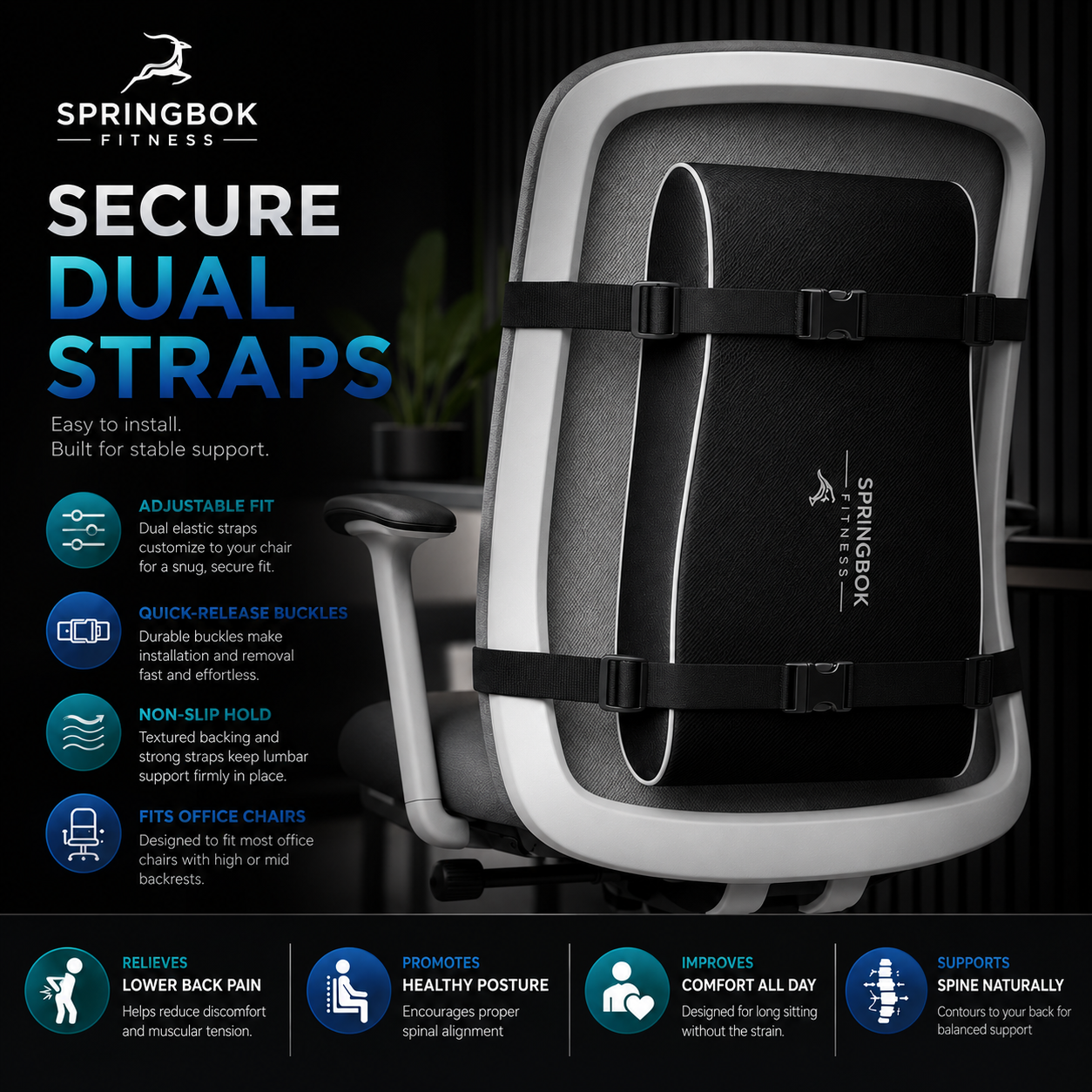 Springbok Support and lumbar Vertibra Cushion
