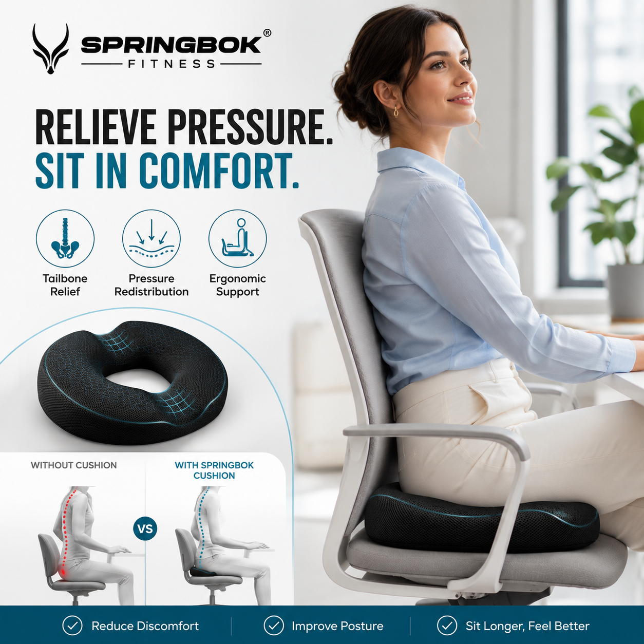 Springbok Donut Cushion