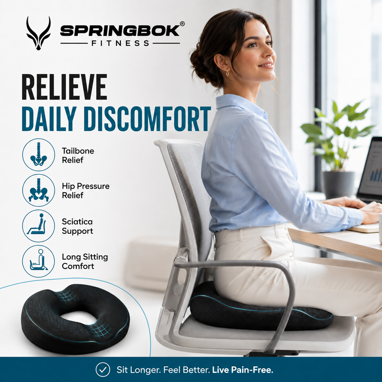 Springbok Donut Cushion