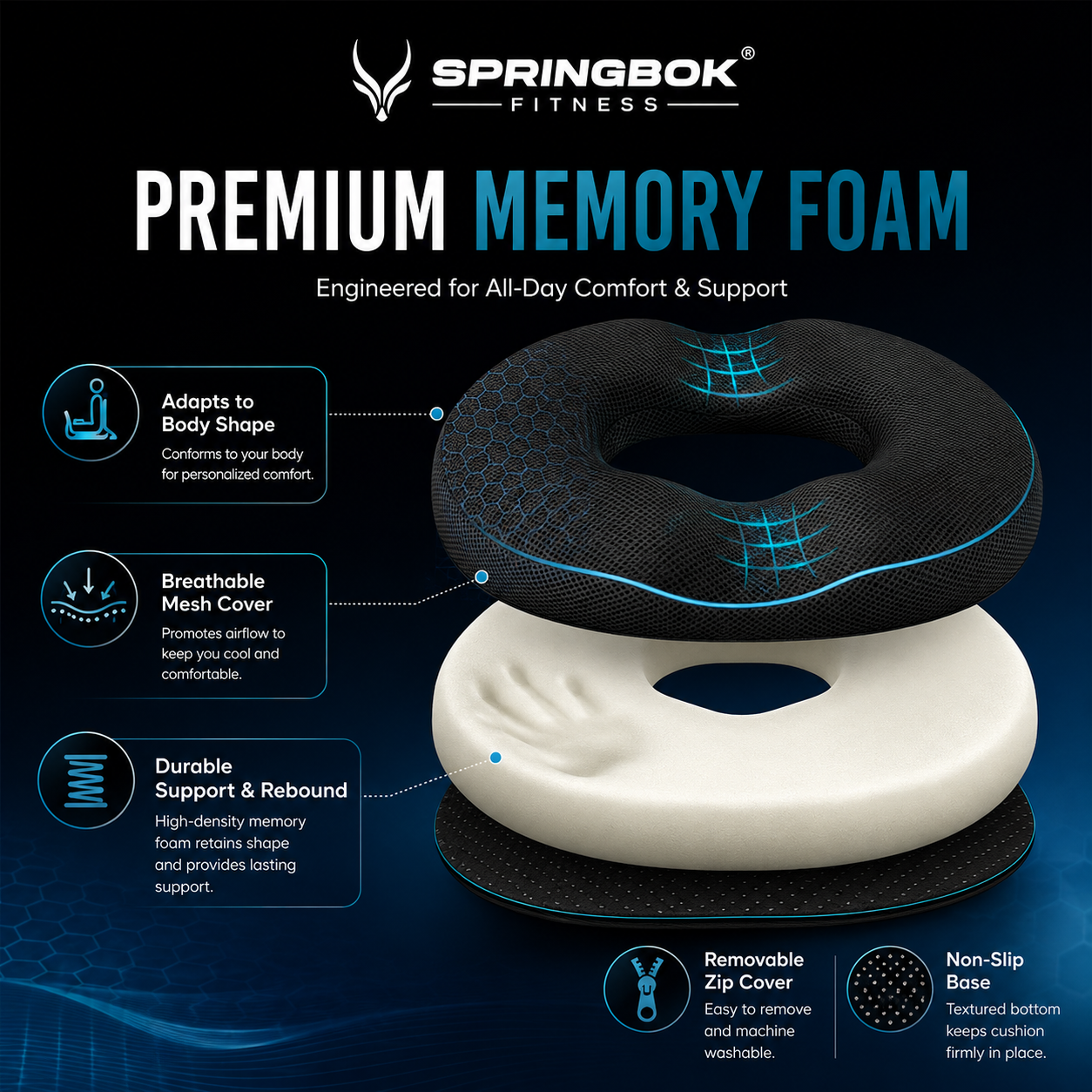 Springbok Donut Cushion