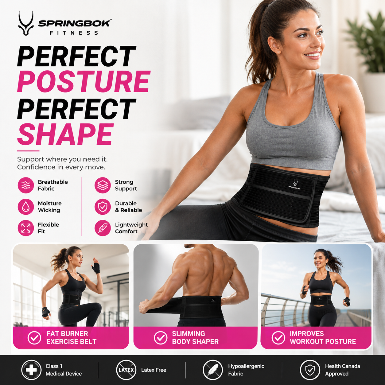 SPRINGBOK ABDOMINAL WRAP SUPPORT BELT