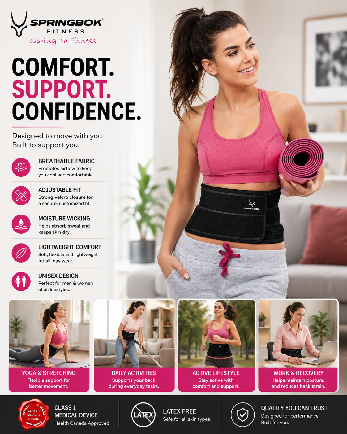 SPRINGBOK ABDOMINAL WRAP SUPPORT BELT