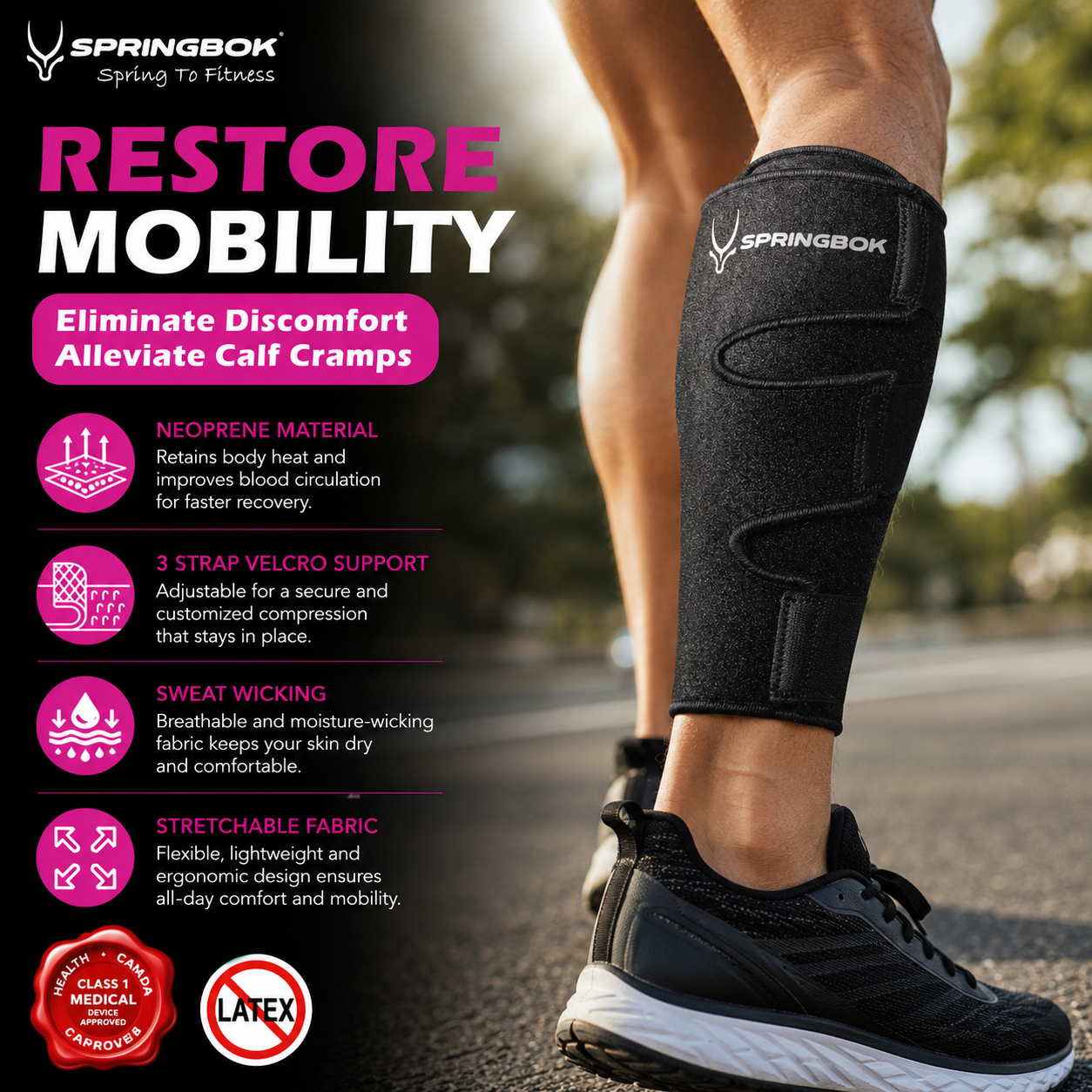 SPRINGBOK CALF COMPRESSION SLEEVE