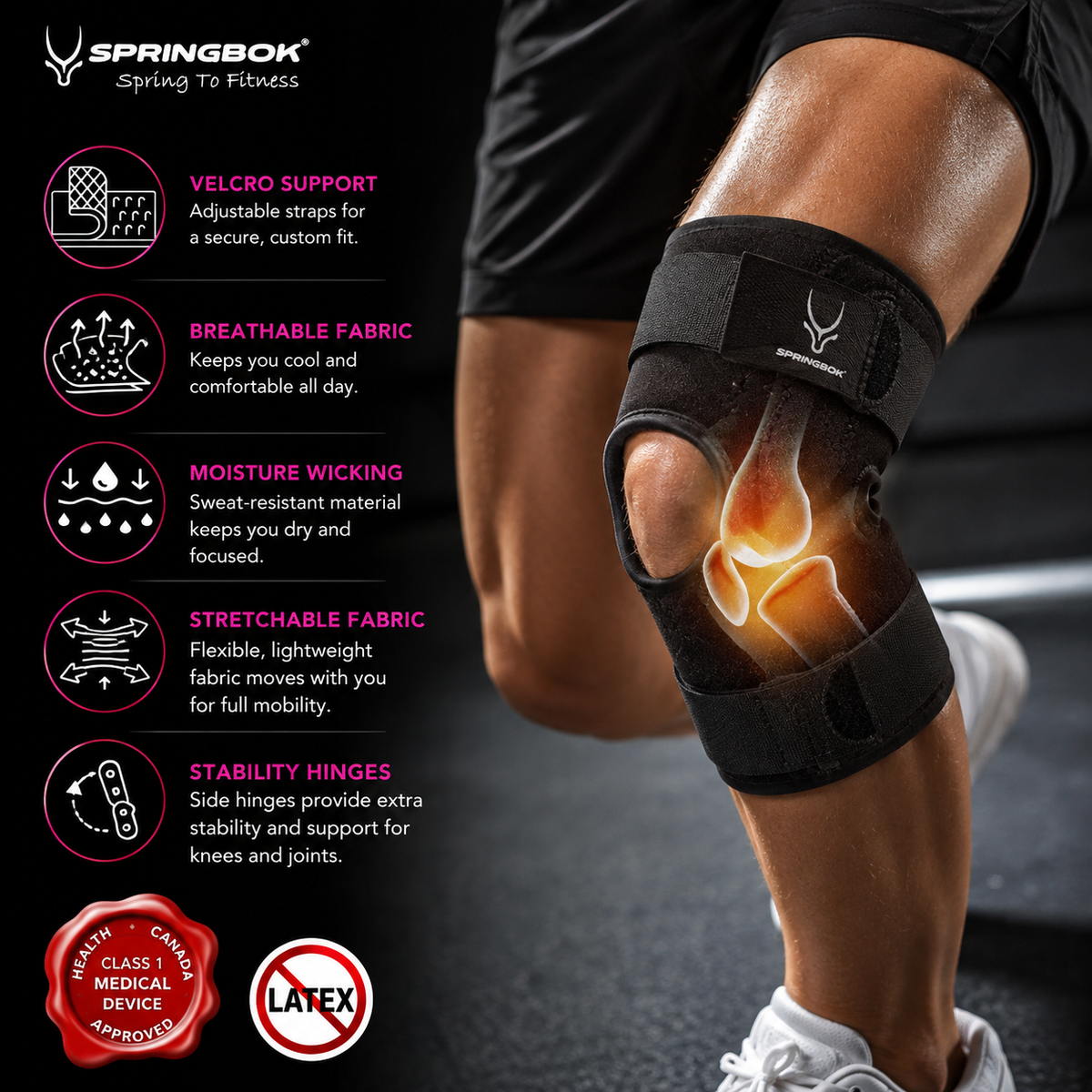SPRINGBOK HINGED KNEE SUPPORT