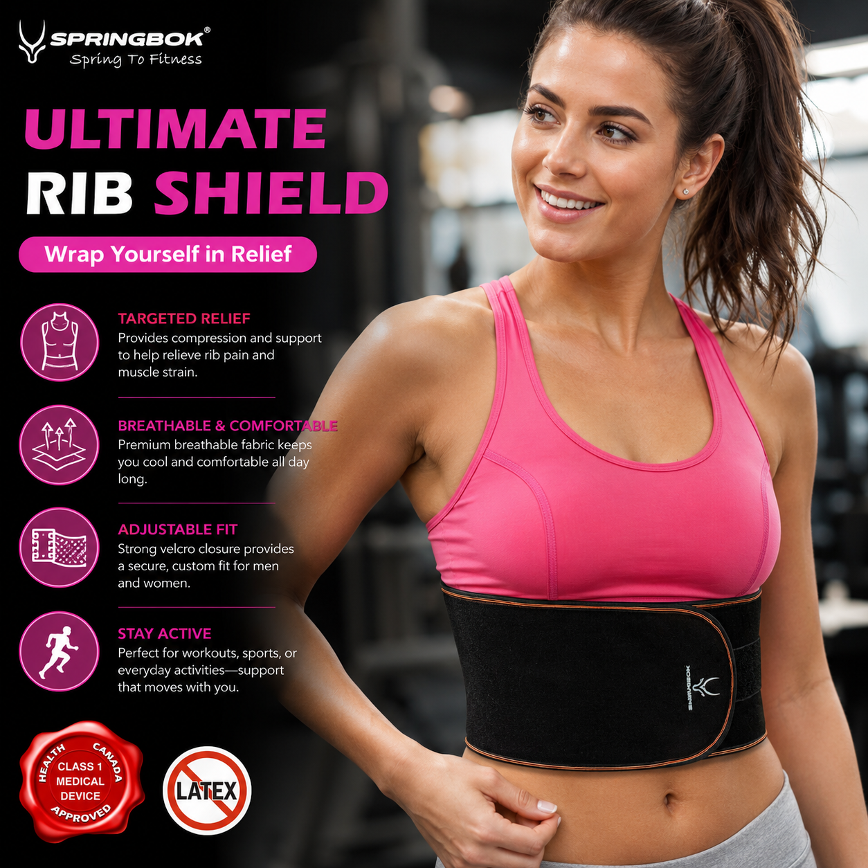 SPRINGBOK RIB SUPPORT (COMPRESSION BRACE BELT)