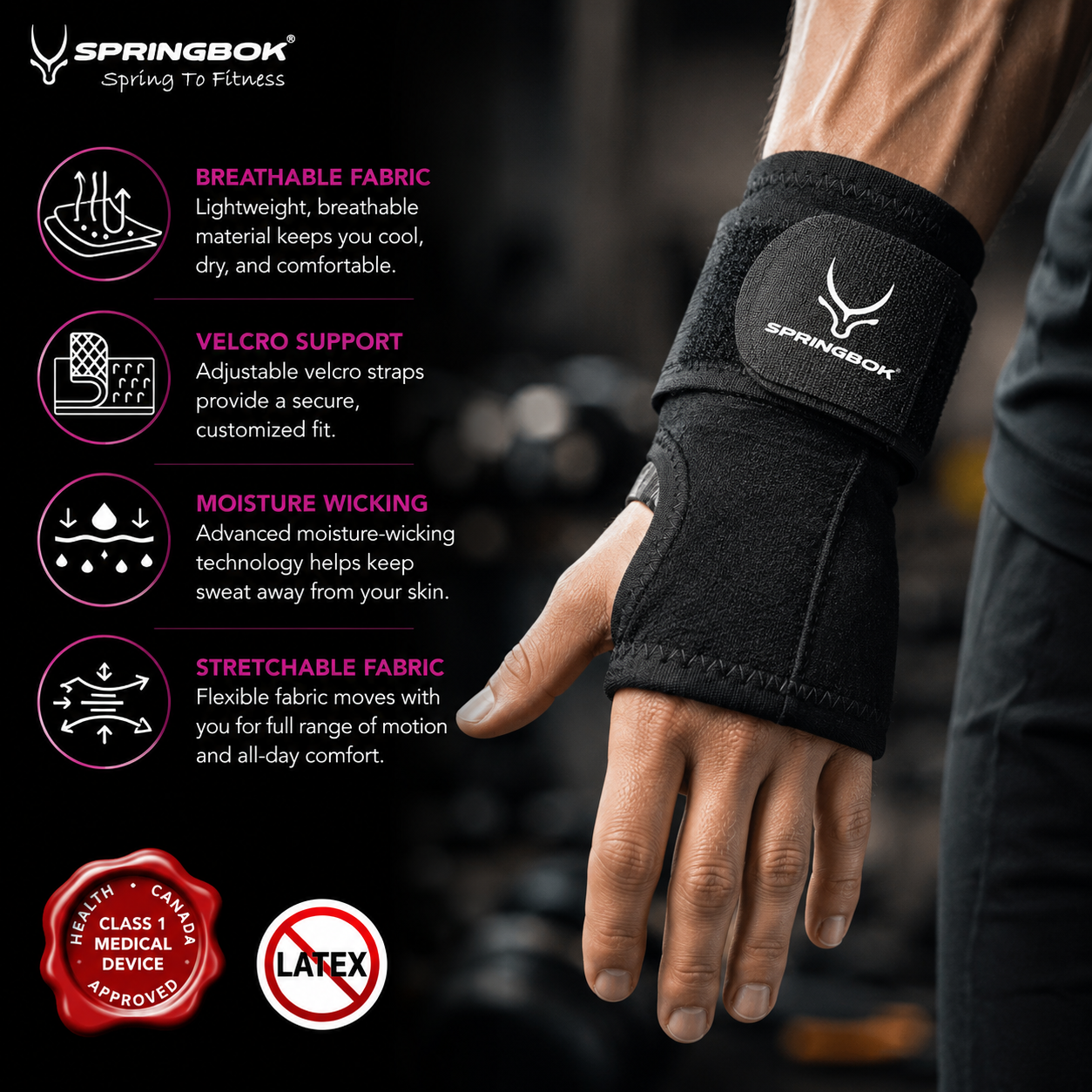 SPRINGBOK WRIST BRACE WITH THUMB 