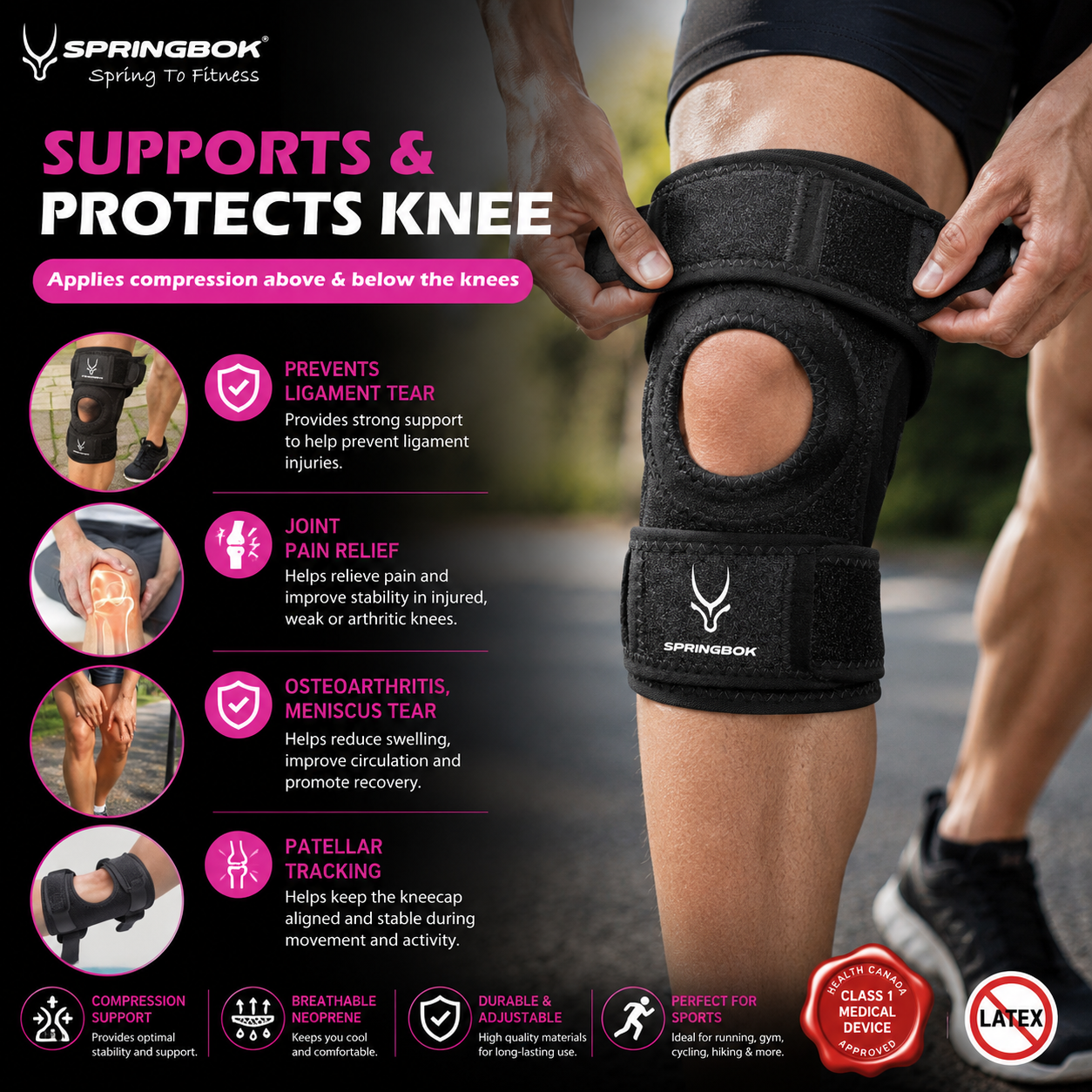 SPRINGBOK SPORT DUAL KNEE STRAP