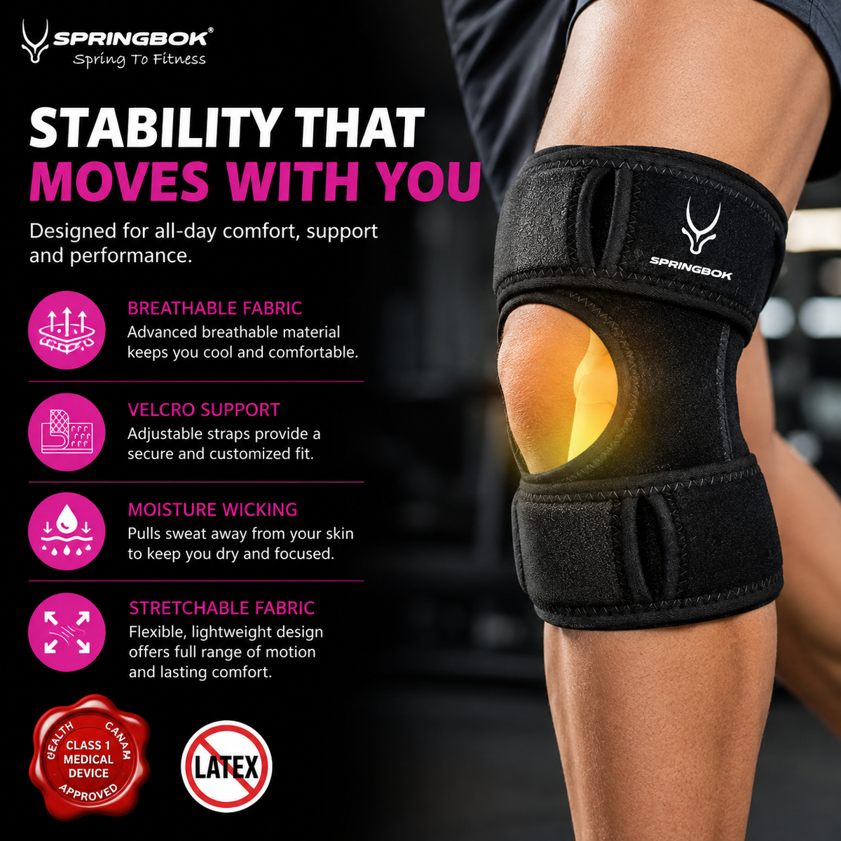 SPRINGBOK SPORT DUAL KNEE STRAP