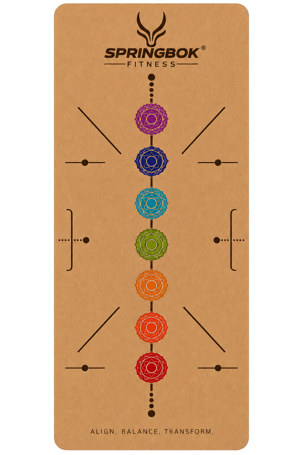 Springbok Chakra Flowalignment Cork Yoga Mat, Natural Cork Color