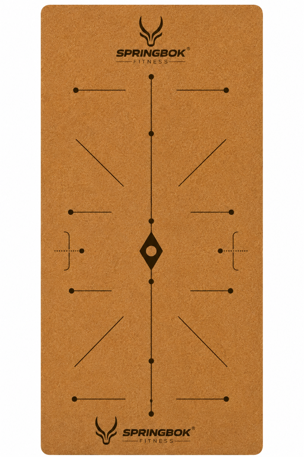 Springbok Central Flowline Cork Yoga Mat with TPE base