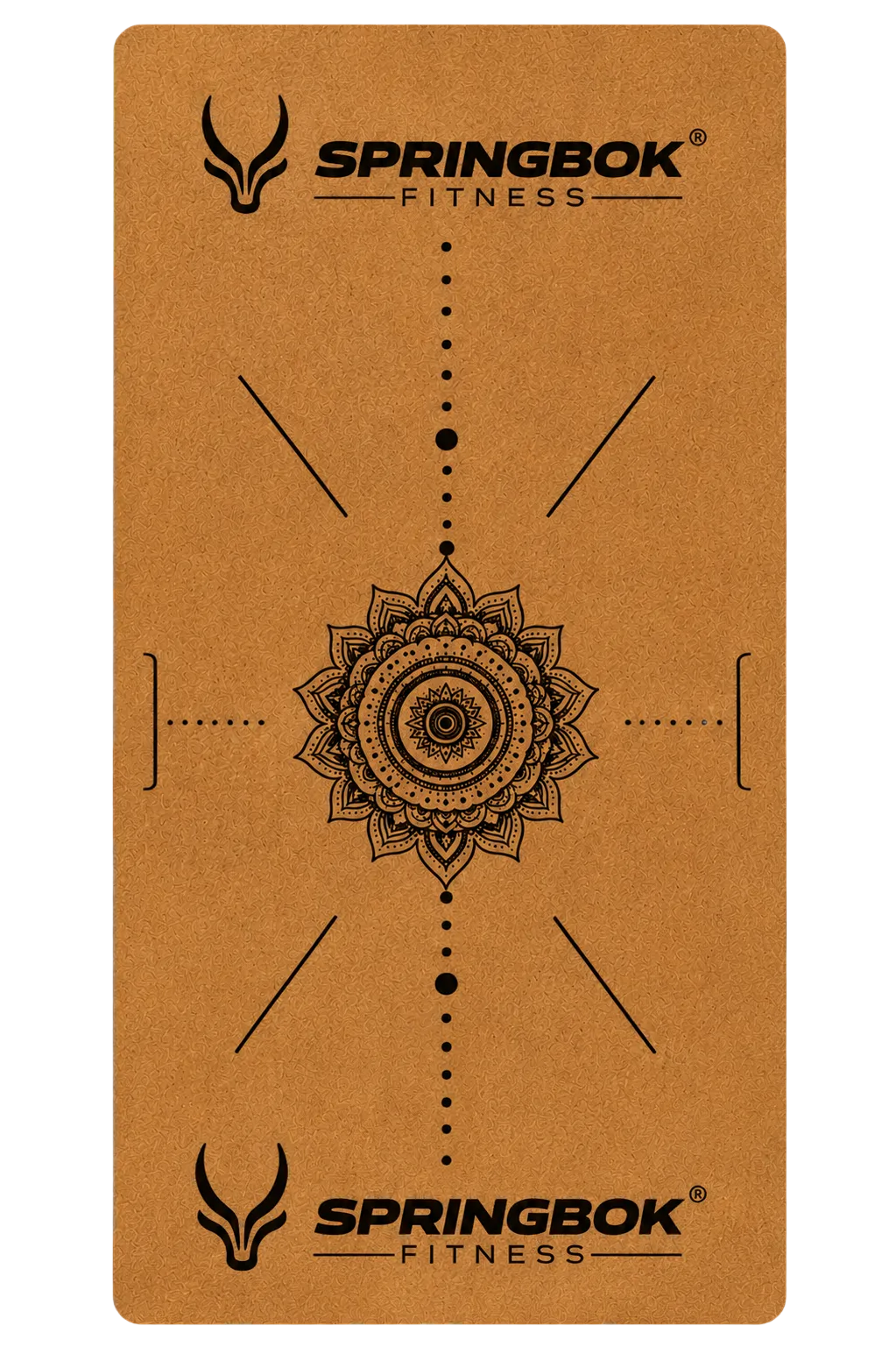 Springbok Mandala Flowdesign Cork Yoga Mat, Natural Cork Color