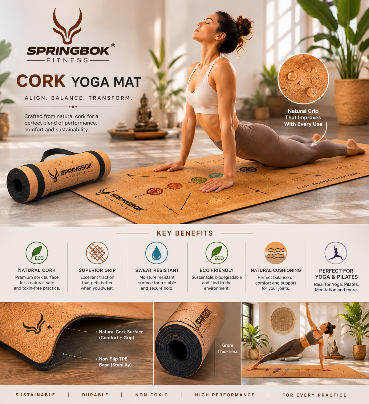 Springbok Chakra Flowalignment TPE Yoga Mat