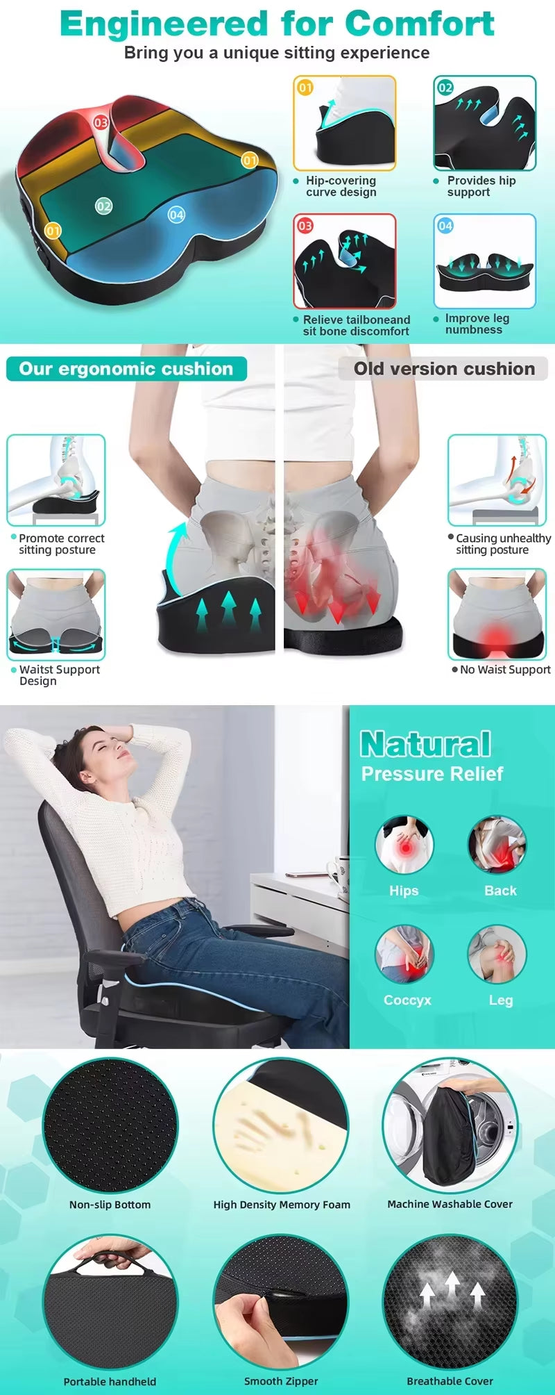Springbok Support and lumbar Vertibra Cushion
