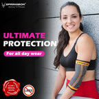 Springbok Elbow Brace Compression 3D Sleeve for Men & Women (Pair) for Tendonitis, Arthritis, Bursitis, Golfers & Tennis Elbow, Weightlifting, Workouts, Pain Relief, Recovery (Pair)