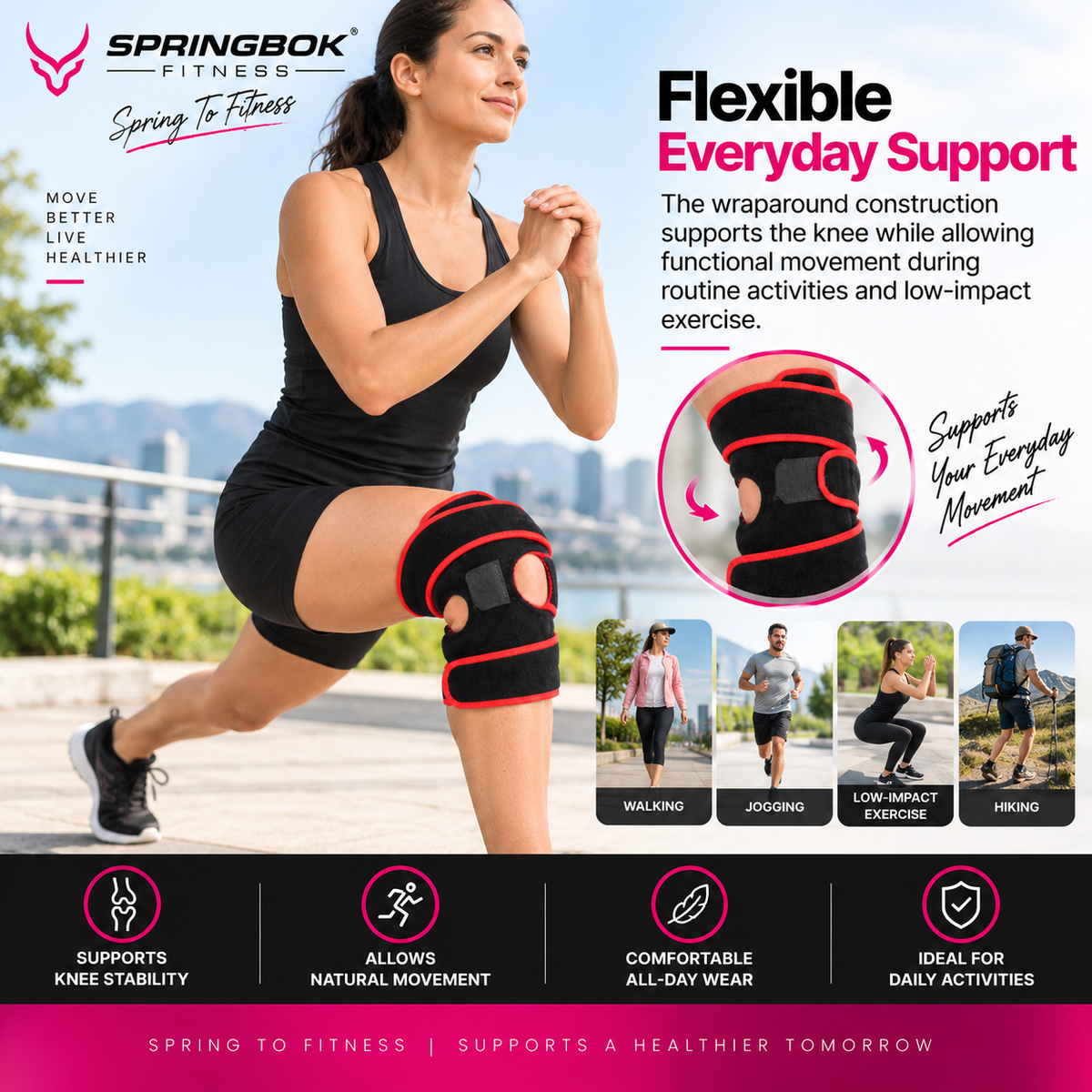 SPRINGBOK KNEE BRACE OPEN PATELLA