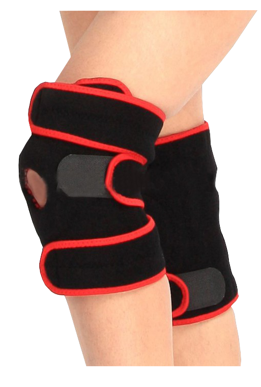 SPRINGBOK Knee Open Patellar Brace, Men & Women (1Pc, Black/Red) for Tendon Support, Arthritis Pain, Injury Recovery, Running, Workout