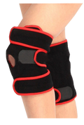 SPRINGBOK Knee Open Patellar Brace, Men & Women (1Pc, Black/Red) for Tendon Support, Arthritis Pain, Injury Recovery, Running, Workout