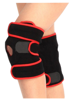 SPRINGBOK Knee Open Patellar Brace, Men & Women (1Pc, Black/Red) for Tendon Support, Arthritis Pain, Injury Recovery, Running, Workout