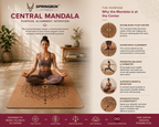 Springbok Mandala Flowdesign Cork Yoga Mat, Natural Cork Color