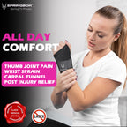 Springbok Wrist Brace With Thumb for Men & Women , for Playing Different Sports and Exercises -ONE PIECE