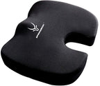 SPRINGBOK Seat Cushion - Office Chair Cushion, Non-Slip Gel & Memory Foam Coccyx Cushion for Tailbone Pain, Office Chair Cushion - Back Pain Relief (Black)