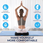 SPRINGBOK Seat Cushion - Office Chair Cushion, Non-Slip Gel & Memory Foam Coccyx Cushion for Tailbone Pain, Office Chair Cushion - Back Pain Relief (Black)